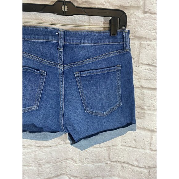 Old Navy Women's Size 8 Blue Denim High Rise WOW Cuff Jean Shorts - Picture 6 of 8
